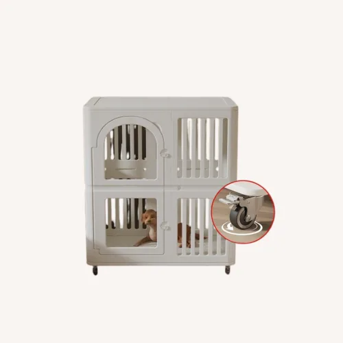 Paw Kastle Double-layer Pet Cage With 360° Wheels
