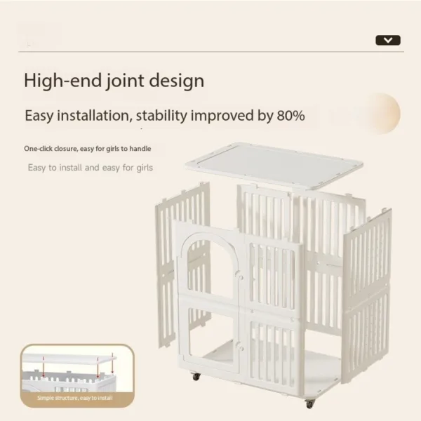 Paw Kastle Double-layer Pet Cage With 360° Wheels